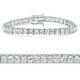16.30Ct Princess Cut Diamond 7" Tennis Bracelet 14k Gold Lab Grown