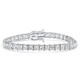 16.30Ct Princess Cut Diamond 7" Tennis Bracelet 14k Gold Lab Grown