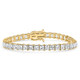 16.30Ct Princess Cut Diamond 7" Tennis Bracelet 14k Gold Lab Grown