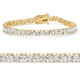 10.50Ct Heart Cut Diamond Tennis Bracelet 14k Yellow Gold 7" Lab Grown