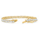 10.50Ct Heart Cut Diamond Tennis Bracelet 14k Yellow Gold 7" Lab Grown