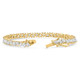 10.50Ct Heart Cut Diamond Tennis Bracelet 14k Yellow Gold 7" Lab Grown