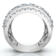 4 1/5Ct Oval Diamond Vivant Wide Anniversary Ring 14k Gold Lab Grown