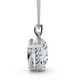 1Ct Solitaire Braided Diamond Pendant 14k Gold 18" Necklace Lab Grown EF/VS