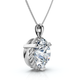 1Ct Solitaire Braided Diamond Pendant 14k Gold 18" Necklace Lab Grown EF/VS