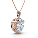1Ct Solitaire Braided Diamond Pendant 14k Gold 18" Necklace Lab Grown EF/VS