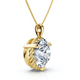 1Ct Solitaire Braided Diamond Pendant 14k Gold 18" Necklace Lab Grown EF/VS
