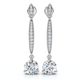 1 5/8Ct Drop Dangle Earrings 14k Gold Lab Grown EF/VS