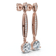 1 5/8Ct Drop Dangle Earrings 14k Gold Lab Grown EF/VS