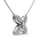 1/2Ct Diamond Flower Pendant 14k Gold 18" Necklace Lab Grown EF/VS