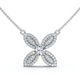 1/2Ct Diamond Flower Pendant 14k Gold 18" Necklace Lab Grown EF/VS
