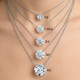 1 - 4Ct  Solitaire Round Cut Diamond Pendant 14k Gold Necklace Lab Grown