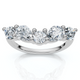 1Ct Contoured  Diamond Wedding Ring Guard Band 14k Gold or Platinum Lab Grown