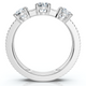 3/4Ct Jade Diamond Wedding Stackable Ring 14k Gold or Platinum Lab Grown EF/VS