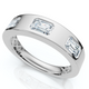 1 1/2Ct Flush Set Emerald Cut Diamond Ring Stackable Band 14k Gold Lab Grown