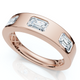 1 1/2Ct Flush Set Emerald Cut Diamond Ring Stackable Band 14k Gold Lab Grown