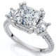 Certified 5Ct Michelle Princess Cut Diamond Engagement Ring 14k Gold Lab Grown