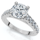 1 3/4Ct Round Cut Lab Grown Diamond Engagement Ring in 10k White Gold