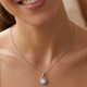 1Ct Diamond Infinity Pendant 14k Gold Necklace 18" Lab Grown EF/VS