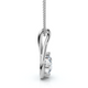 1Ct Diamond Infinity Pendant 14k Gold Necklace 18" Lab Grown EF/VS