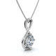 1Ct Diamond Infinity Pendant 14k Gold Necklace 18" Lab Grown EF/VS