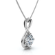1Ct Diamond Infinity Pendant 14k Gold Necklace 18" Lab Grown EF/VS