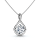 1Ct Diamond Infinity Pendant 14k Gold Necklace 18" Lab Grown EF/VS