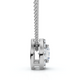 1/2Ct Diamond Halo Pendant Lab Grown 18" Necklace EF/VS