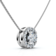 1/2Ct Diamond Halo Pendant Lab Grown 18" Necklace EF/VS