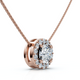 1/2Ct Diamond Halo Pendant Lab Grown 18" Necklace EF/VS