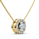1/2Ct Diamond Halo Pendant Lab Grown 18" Necklace EF/VS