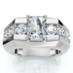 Certified 6 1/2Ct Men's Radiant Cut Diamond Ring 14k Gold Lab Grown FG/VS