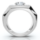 Certified 6 1/2Ct Men's Radiant Cut Diamond Ring 14k Gold Lab Grown FG/VS