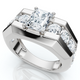 Certified 6 1/2Ct Men's Radiant Cut Diamond Ring 14k Gold Lab Grown FG/VS