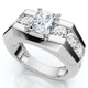 Certified 6 1/2Ct Men's Radiant Cut Diamond Ring 14k Gold Lab Grown FG/VS