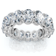 7Ct Oval Diamond Eternity Ring 14k Gold or Platinum Lab Grown EF/VS