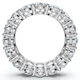 7Ct Oval Diamond Eternity Ring 14k Gold or Platinum Lab Grown EF/VS
