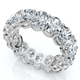 7Ct Oval Diamond Eternity Ring 14k Gold or Platinum Lab Grown EF/VS
