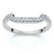 Diamond Insert Wedding Guard Band 14k Gold or Palatinum Lab Grown EF/VS