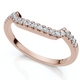 Diamond Insert Wedding Guard Band 14k Gold or Palatinum Lab Grown EF/VS
