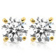 1.50ct Lab Grown Diamond Studs 14k Yellow Gold Screw Backs