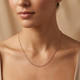 Solid 14k Rose Gold 18" Chain With Spring Ring .5MM