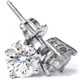 3 Cttw Diamond Studs With Screw Backs 14k White Gold Lab Grown