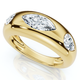 1 1/10Ct Sloan Flush Set Marquise Diamond Dome Band 14k Gold Lab Grown
