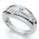 1 1/2Ct Sloan Heart Shape Bezel Set Diamond Dome Band 14k Gold Lab Grown