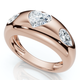 1 1/2Ct Sloan Heart Shape Bezel Set Diamond Dome Band 14k Gold Lab Grown