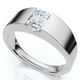 Men's 1Ct Emerald Cut Diamond Wedding Anniversary Ring 14k Gold or Platinum