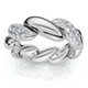 Women's Stackable Diamond Rope Anniversary Ring 14k Gold or Platinum Lab Grown