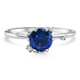 1Ct Blue Sapphire Diamond Lina Engagement Ring 14k Gold Lab Grown