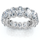 7Ct Oval Diamond Eternity Ring 14k Gold or Platinum Lab Grown